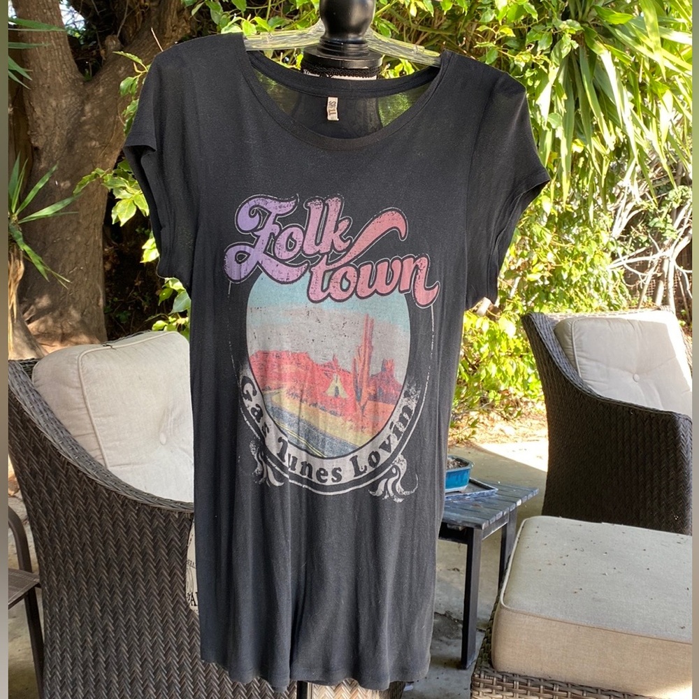Spell Vintage Folktown Tee in Charcoal size medium - Picture 5 of 12